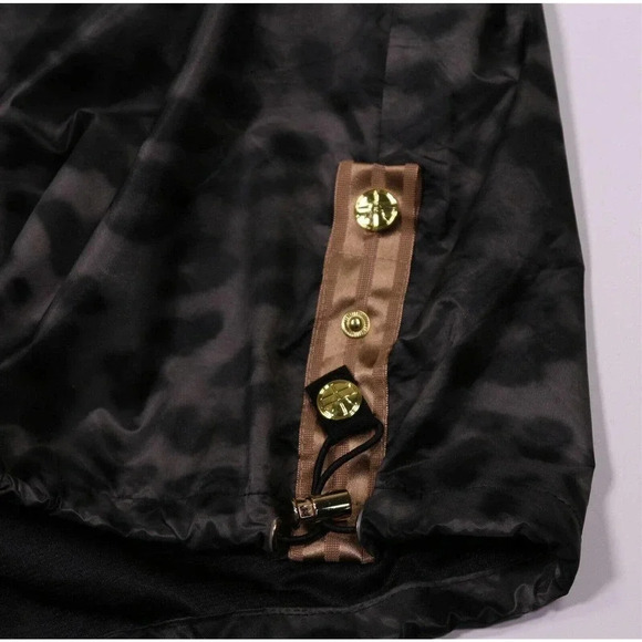 Astrid Andersen Green Leopard Print Hooded Pullover Rain Jacket Unisex Small - Picture 10 of 10